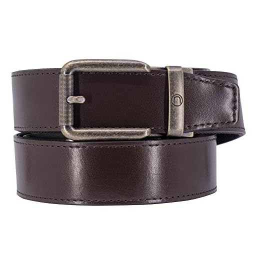 Nexbelt - Belt with No Holes - Rogue Espresso CCW Brown Leather EDC Gun Belt for Men with Ratchet Buckle