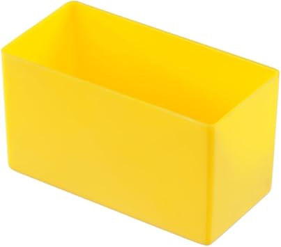 hunersdorff Insert box made of high-impact polystyrene PS, dimensions 108 x 54 x 63 mm, colour yellow.