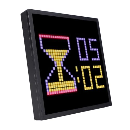 Pixel Art Digital Picture Frame, APP or Buttons Control, LED Panel Display, 32X32 LED Pixel Art Display Screen, Stepless Brightness Adjustment, Social Media Fans Counter