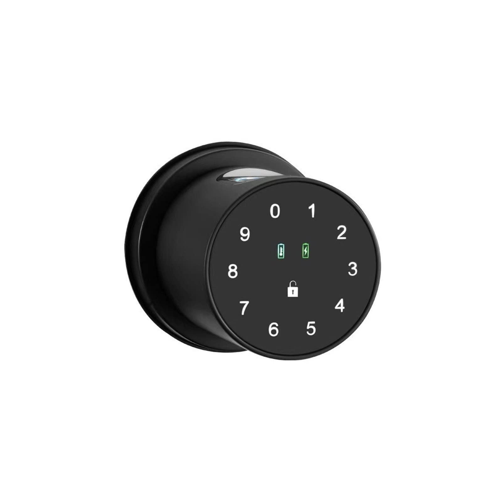 CVFRDD Smart Door Knob, Electronic Lock Tuya Smart Knob Cylindrical fingerprint Code APP Control Keyless Entry Door Handle