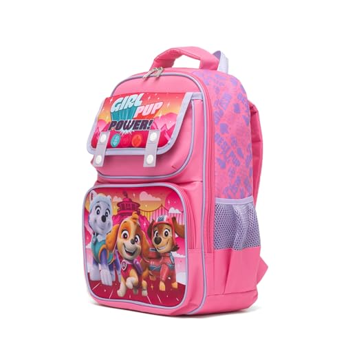 Ruz - Paw Patrol Girl Pup Power Large School backpack with Padded Back and Adjustable Straps, Pink, A282473