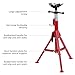 V Head Pipe Jack Stand with 4-Ball Transfer, 2500 LB Load Capacity Welding Pipe Stand with 28-52 Inch Adjustable Height, 1/8