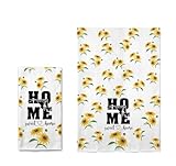 Rose88Gift Flower Maryland Home Sweet Home Kitchen Towel - Black-Eyed Susan Flower State Symbol Dish Towel for Women Friends Maryland State Lover - Housewarming Gift - Mother's Day