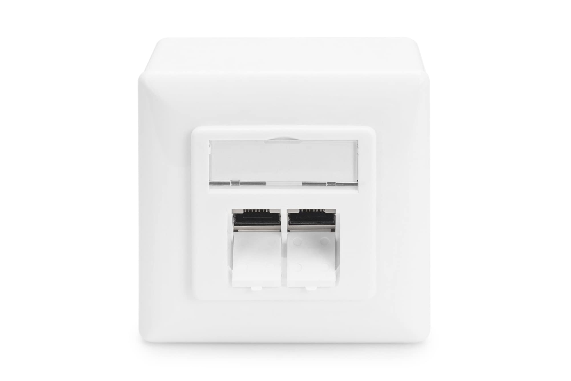 DIGITUS Prise courant Cat.6 classe E, 2 x RJ45, blindé