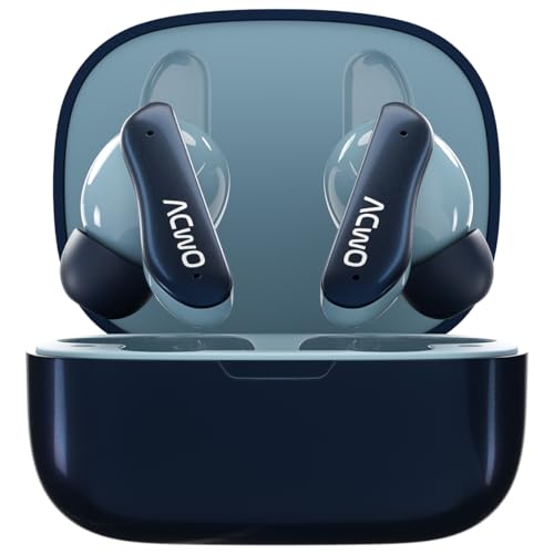 Image of ACwO Dwots 111 Wireless in Ear Earbuds|Up to 75Hrs Battery Life|10Mm Spatial Drivers|Noise-Free Calls with 4 Noise Cancellation Mics|Bluetooth V5.4|Dedicated Cinematic & Bass Mode (Comet Blue)