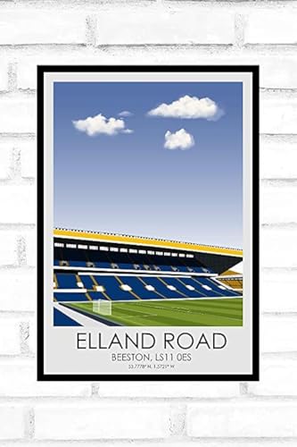 Hewson's Gifts Football Stadium Print - Gift Present For Football (Leeds A3 Size (Elland Road))