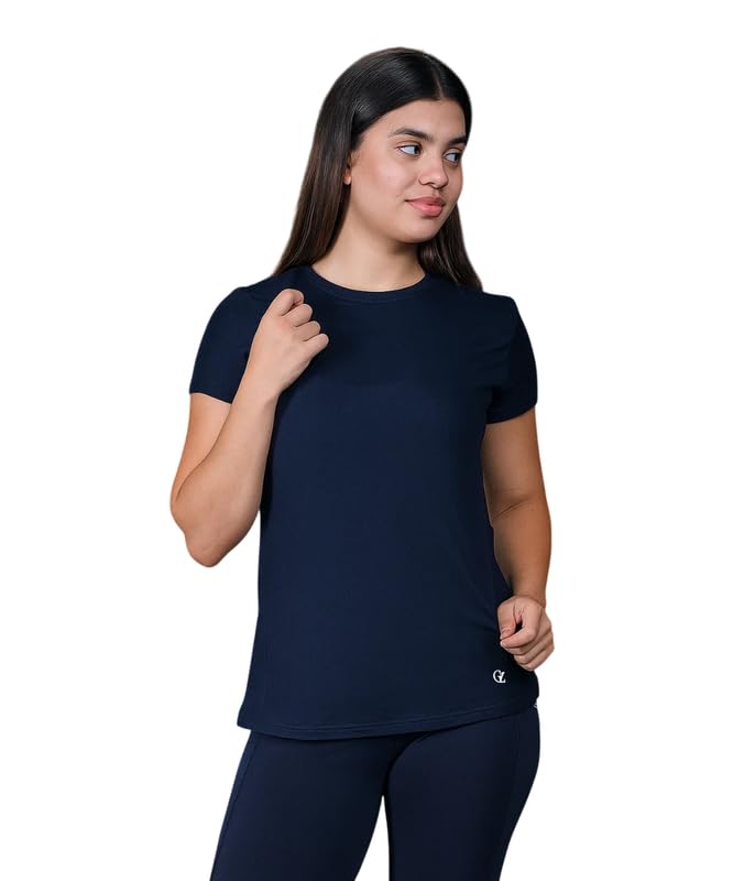 greenzo GZ Fashion Women’s Polyester Dry-Fit T-Shirt | Quick-Dry, Regular Fit Activewear with Breathable Side Mesh for Gym, Running & Workouts-picture-24