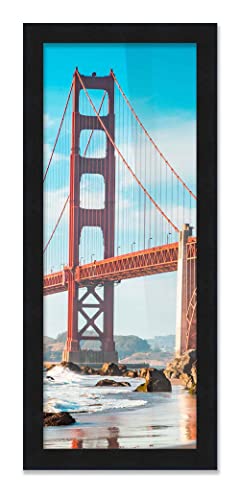 39X13 Frame Black Picture Frame - Complete Modern Photo Frame Includes Uv Acrylic Shatter Guard Front, Acid Free Foam Backing Board, Hanging Hardware Wood Wall Frames For Family Photos - No Mat #TOP1
