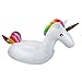 Produktbild Smartfox XXL Einhorn Schwimmring aufblasbarer Schwimmreifen Luftmatratze Schwimmsessel Schwimminsel Unicorn Regenbogen Pony - 200 x 100 x 90cm
