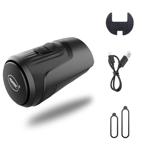 Swsdee Fahrradklingel Elektrisch, Fahrradhupe Elektrisch 120 dB, IPX5 wasserdichte Mountainbike Anti-Diebstahl-Alarm, USB Wiederaufladbar, für Mountainbike/Rennrad/BMX