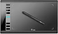 Tablet de desenho gráfico, UGEE M708, bloco de desenho digital grande de 25,4 x 15,2 cm com 8 teclas de atalho de caneta de 8192 níveis, tablets gráficos para computador gráfico de criação de esboço