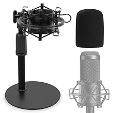 Professional Desktop Stand - This is a desktop microphone stand specifically designed for the Audio Technica AT2020 microphone, for AT2020USB, AT2020USB+, AT2035 Microphone, also suitable for any other 1.8 in to 2 in diameter microphones. Upgraded Me...