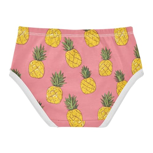 Wusikd Pineapple Cute Girls' Underwear Cotton Pink Girls Briefs Soft Toddler Underwear 2T2