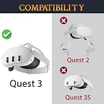 SOULWIT Cooling Gel Face Cushion Cover (Facial Interface) Replacement Kit for Oculus Quest 3, Anti-Leakage Nose Pad, VR Accessories for Meta Quest3 - Black