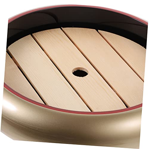 2 piezas platos japoneses para sushi con barrera de agua de madera miniatura 7