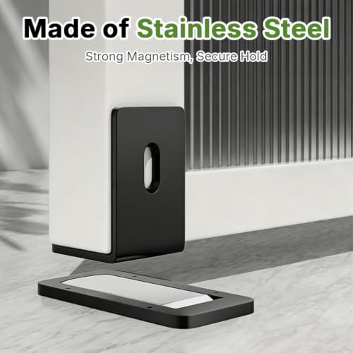 Image of HASTHIP Slim Door Stopper Floor Mount Stainless Steel Catch Slim Gaps