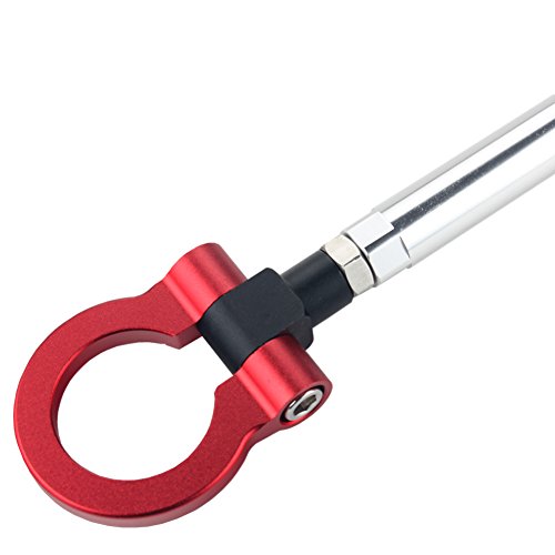 Dewhel Front Bumper Eye Towing Tow Hook Bolt On No Drill Relocator Hole For Mercedes W204 C-Class W212 E-Class C117 Cla-Class W221 S-Class W166 Ml X204 Glk (Red) #TOP4