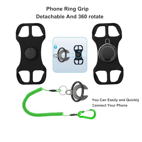 TOOLIN Universal Protector Phone Leash and Silicone holder,Fit Outdoor/Hiking/Climbing/Fishing/KayakTether, Mobile Phone Tether (Green) - image 5