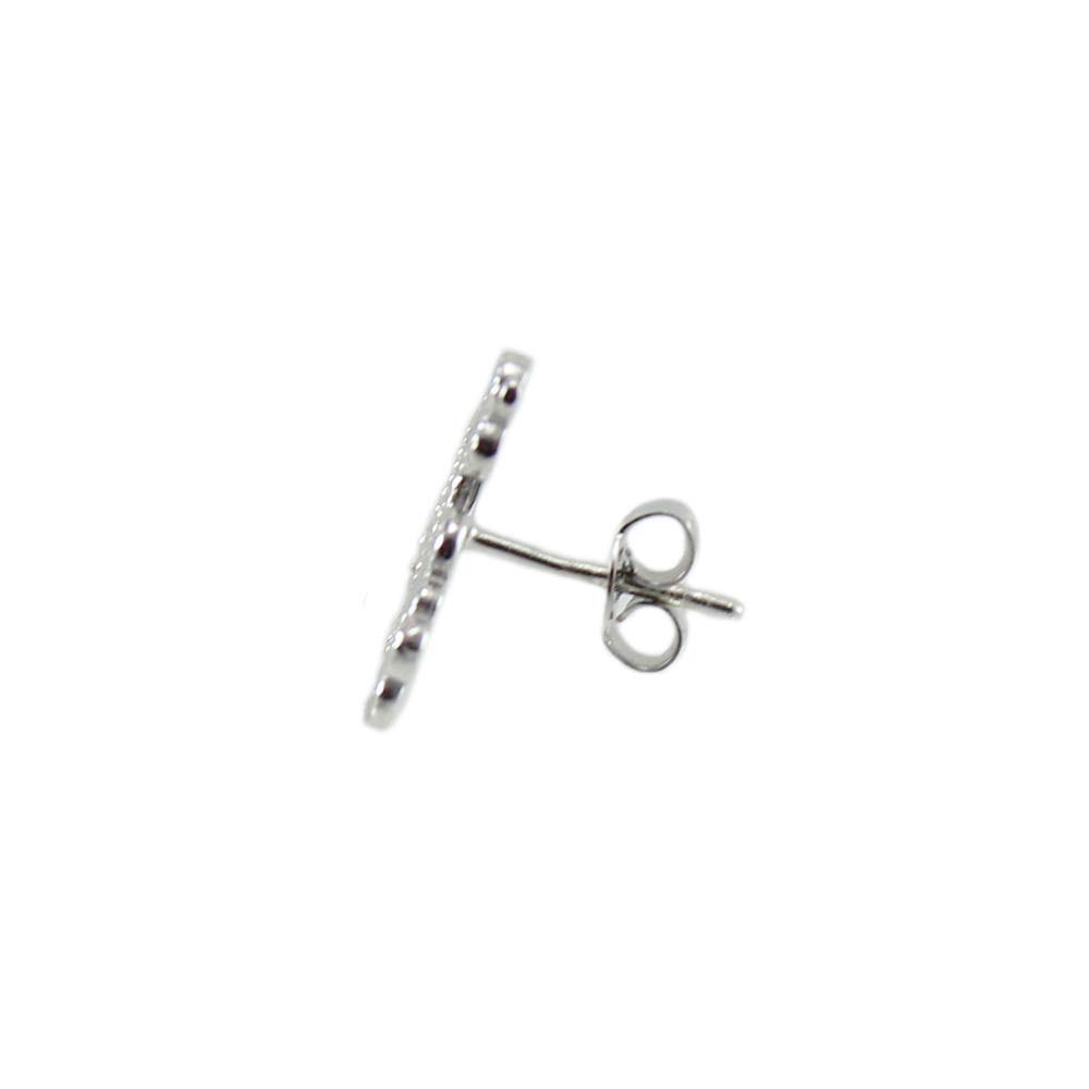 PS Orecchini Donna Forma pavoncella in Argento 925 a Bottone Gioielli sardi