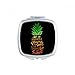 Be a Pineapple Stand Tall Quote Square Compact Makeup Mirror Portable Cute Hand Pocket Mirrors Gift