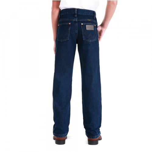 Wrangler Boys' Big 13Mwz Cowboy Cut Original Fit Jean, Dark Indigo, 18 Slim #TOP2
