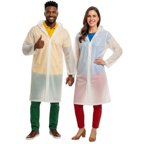 Poncho de Chuva Transparente de EVA para Adultos