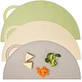UpwardBaby Silicone Placemats for Toddlers - Suction Baby Placemat for Restaurants & Home - Set of 3