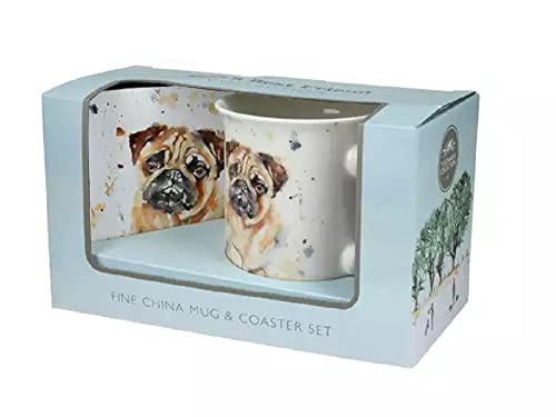 Mans Best Friend Mug and Coaster Set (Pug)