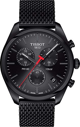 Tissot PR100 chronographe montre homme idéale pour le bureau et les soirées