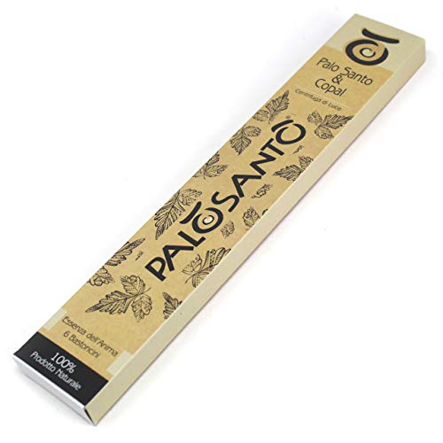 Varillas de Incienso Natural Palo Santo y Copal - Varillas de Incienso perfumadas, Incienso chamánico para restaurantes y Ceremonias sagradas  Activa la energía Positiva  6 Stick