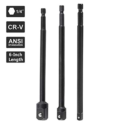 Adaptateur de douille longue Yakamoz 1/4 3/8 1/2 pour atteindre les zones difficiles