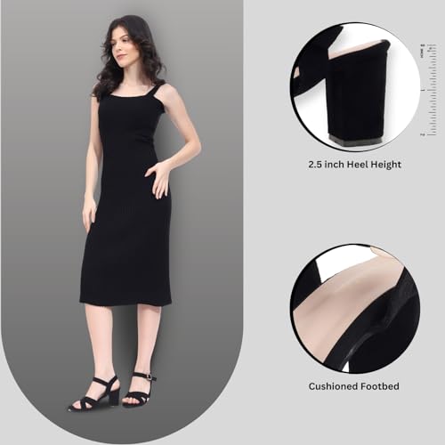 Image of TRASE Block Heels Sandals For Women, Dusky Stylish & Comfortable Footwear