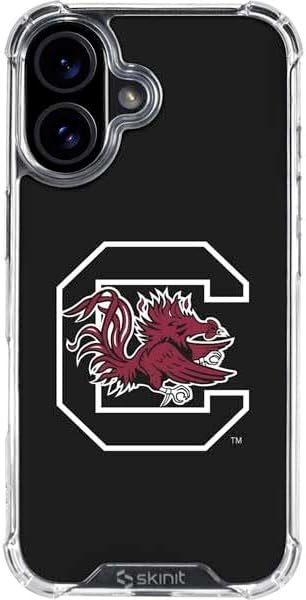 Skinit Clear Phone Case Compatible with iPhone 17 - Officially Licensed University of South Carolina Gamecocks Logo Black Design