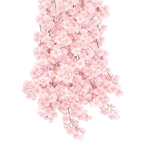 3 Stück 180 cm Kirschblüten-Girlande künstlich künstliche Blumen Deko für Außenbereich Haus Garten Party Hochzeit