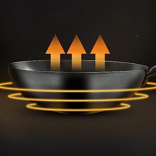 Wok con fondo plano de acero al carbono 30 cm miniatura 6