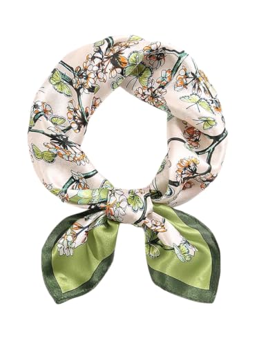 Image of ANDANTINO 100% Mulberry Silk Scarf -21 inch Square Neckerchief with Gift Packed