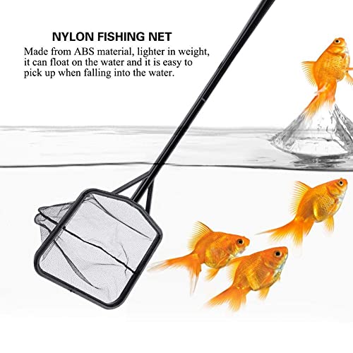 Aquarium Fish Net, Lightweight Nylon Aquarium Shrimp Net Fish Fishing Net Fish Net Mesh Fish Catching Mesh Tool with Plastic Handle - Thumbnail 3