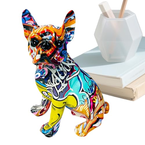 Fellflying Decoración de Estatua de Bulldog,...