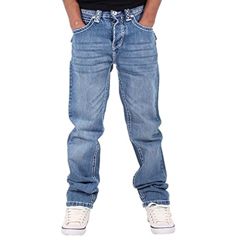 Peviani Men's Thick Ricky Stitch Denim Jeans Cover