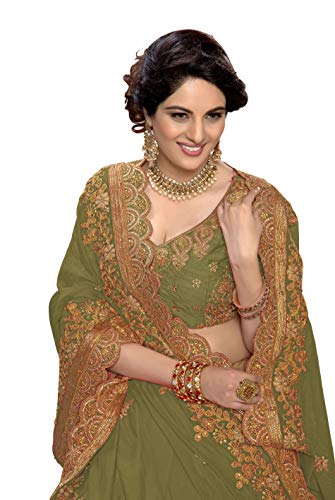 Image of Nivah Fashion Women's Silk Heavy-Embroidery work sari With Blouse piece K810