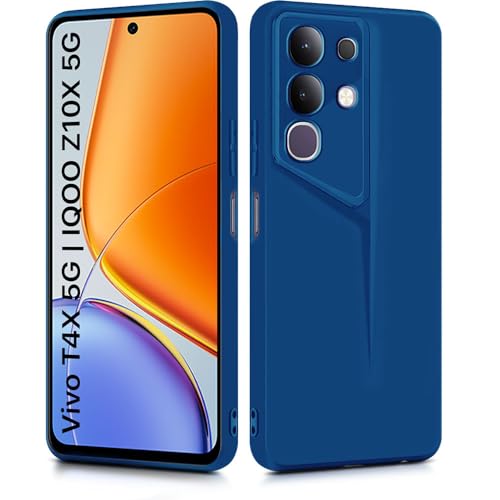 Image of WOW IMAGINE Slim Back Cover for Vivo T4x 5G | iQoo Z10x 5G | Vivo Y31 Pro 5G | Blade Series Ultra Case with Lightweight Design | Camera Protection | Soft Matte Silicone Flexible Mobile Case - Blue