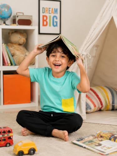 Image of Pilolo Kids Soft Cotton Lycra Pocket T-Shirt for Boy's
