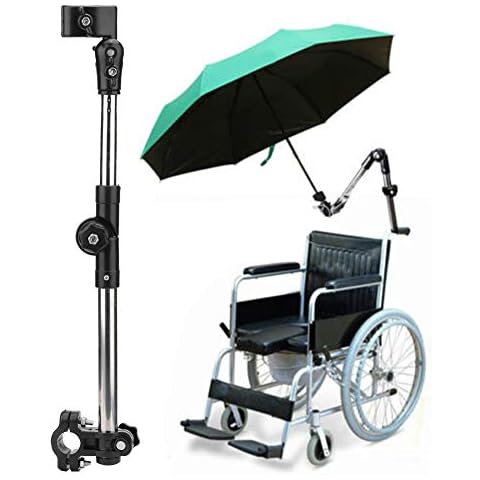 Wheelchair Umbrella Mount Holder, Umbrella Holder for Wheelchair, Sun Umbrella Clamp for wheelchairs, for Wheelchair Handlebars with Diameter of 20mm, Wheelchair Accessory Cover