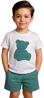 طقم شورت مطرز للأولاد من بيرفيكت فاشون