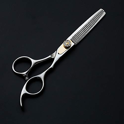Professionelle Haarschneideschere Set 6 Zoll, Edelstahl-Friseur-Schere mit dünner werdender Klinge, ergonomisches Design für Salon-Styling und Home-Grooming, einschließlich Lederbeutel