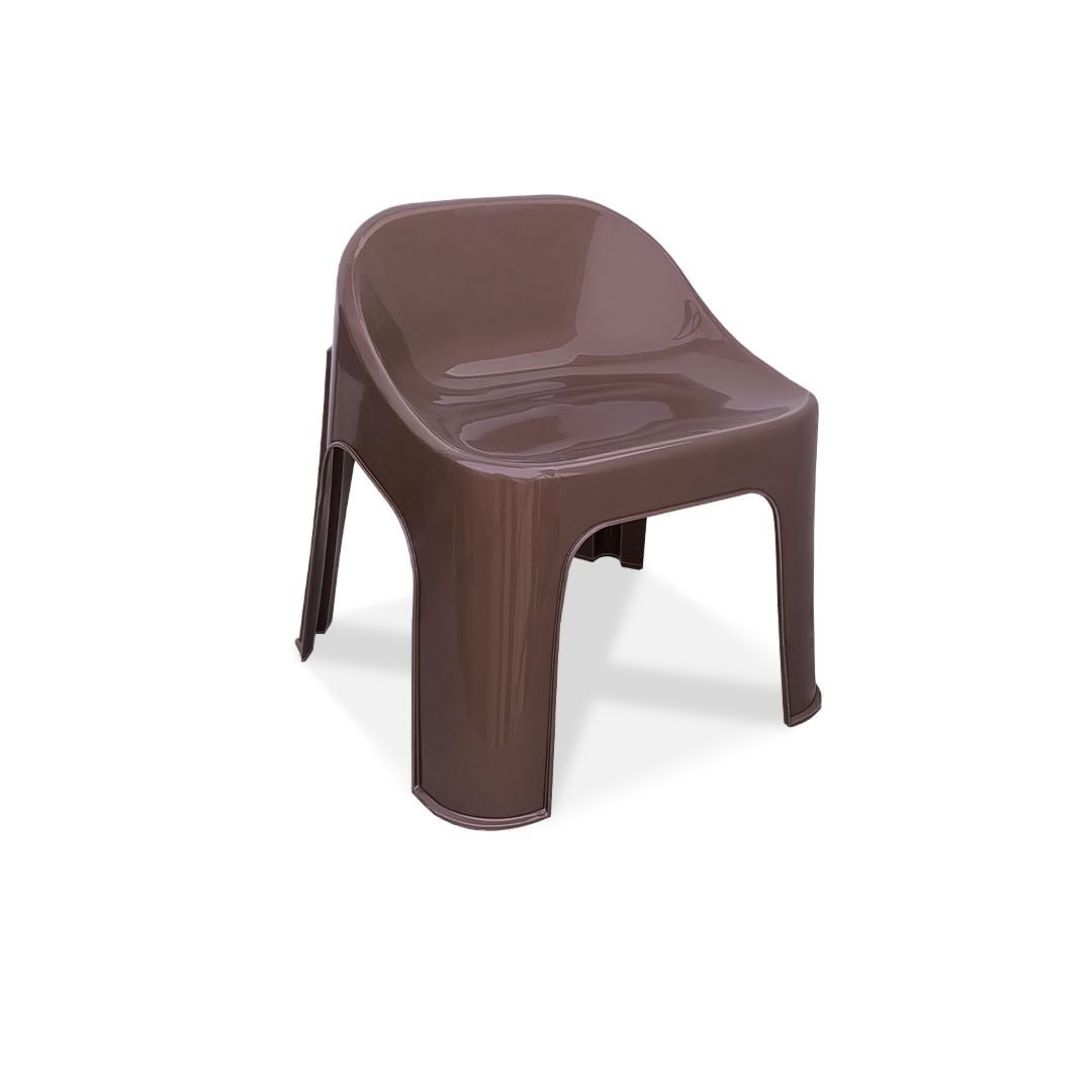 ANMOL Comfort Haven: Multipurpose Plastic Sitting Stool – Ideal for Indoor  and Outdoor Use in Bathrooms, Kitchens, and More (Brown) (Pack of 1)