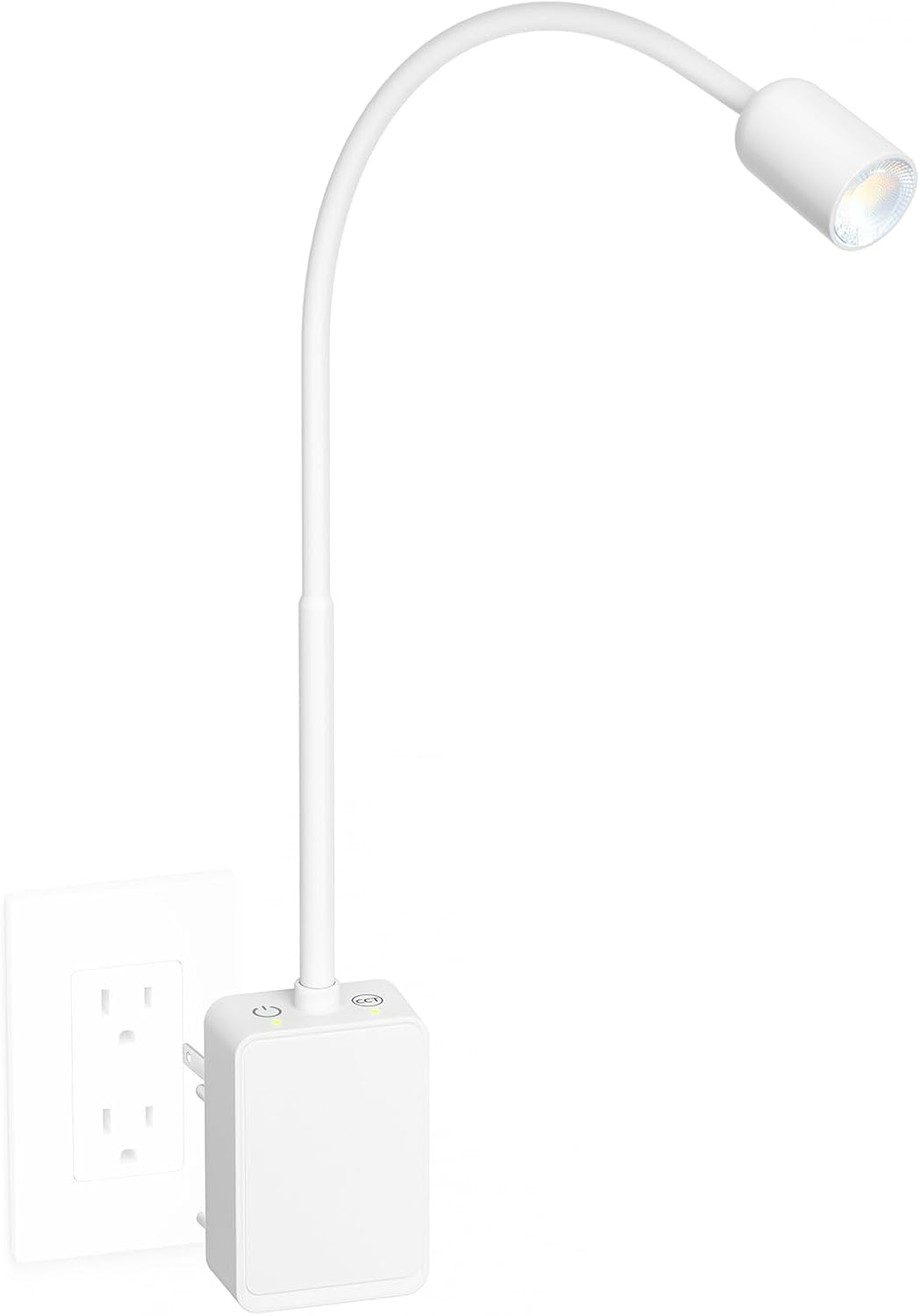 Plug in LED Book Reading Light, Black Flexible Dimmable LED Wall Sconce Lamp with Power Plug for Outlets in Bedroom Kitchen Living Room, 3 Lighting Colors, 50° Spot Lighting Angle