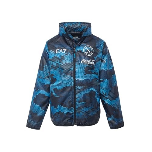 Chaqueta cortavientos EA7 ligera con capucha para ropa deportiva de niños de entretiempo