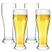 MICHLEY Unzerbrechlich Biergläser, Tritan-Kunststoff Weizengläser 480ml, Bierglas fur Camping Party, BPA-frei Weizenbiergläser 4er set