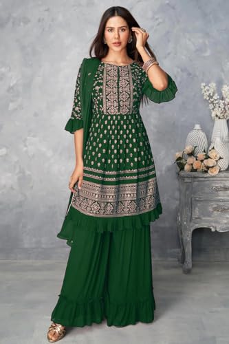 Image of Xomantic Fashion Magenta Georgette Embroidered And Resham Work Designer Salwar Kameez